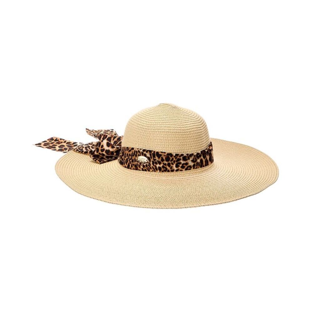 Surell Accessories Bow Straw Sun Hat